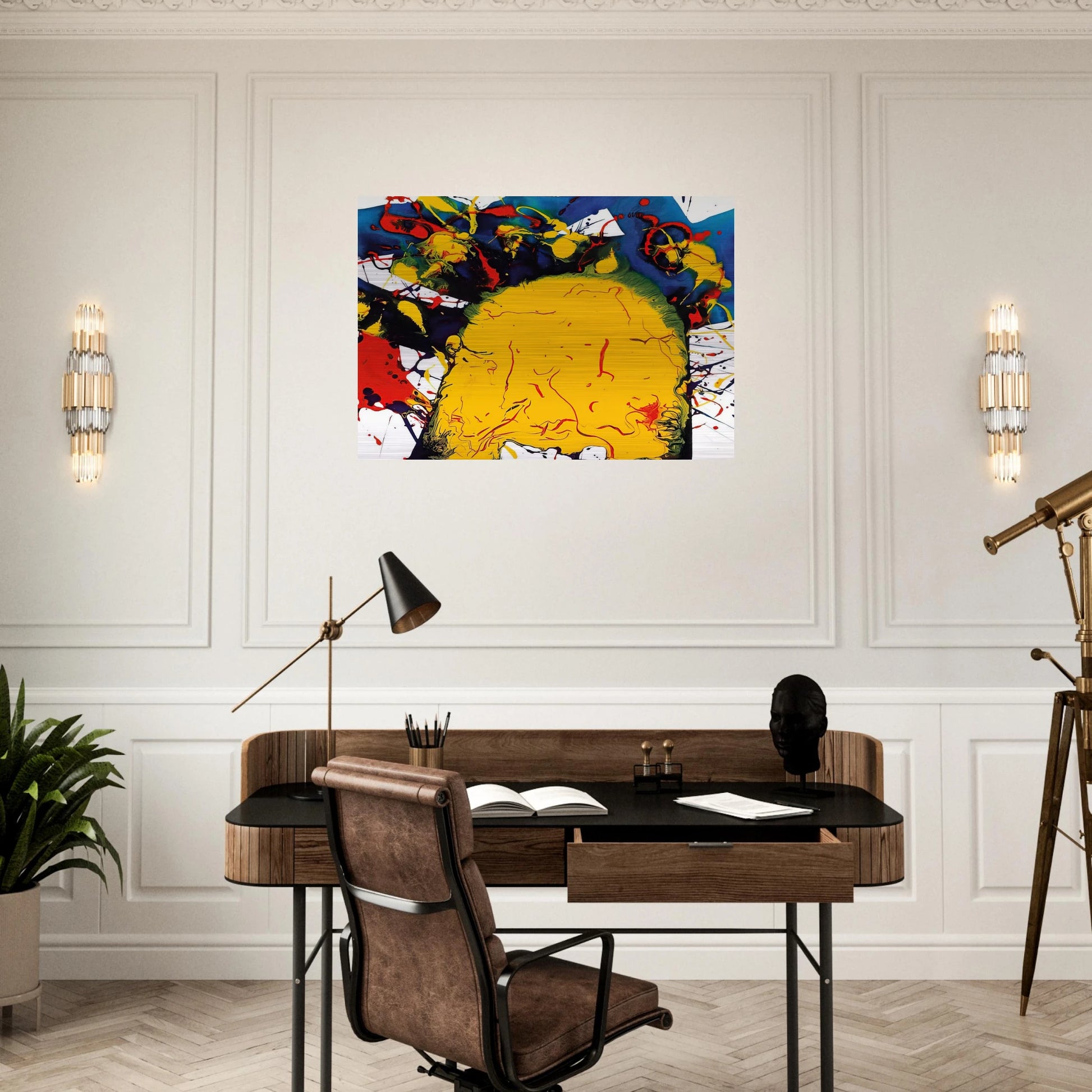 Untitled  SFP94-141  SFF 1811  - Sam Francis Brushed Aluminum Print - 70x100 cm / 28x40 inches | Sam Francis Aluminum Print | Sam Francis Prints