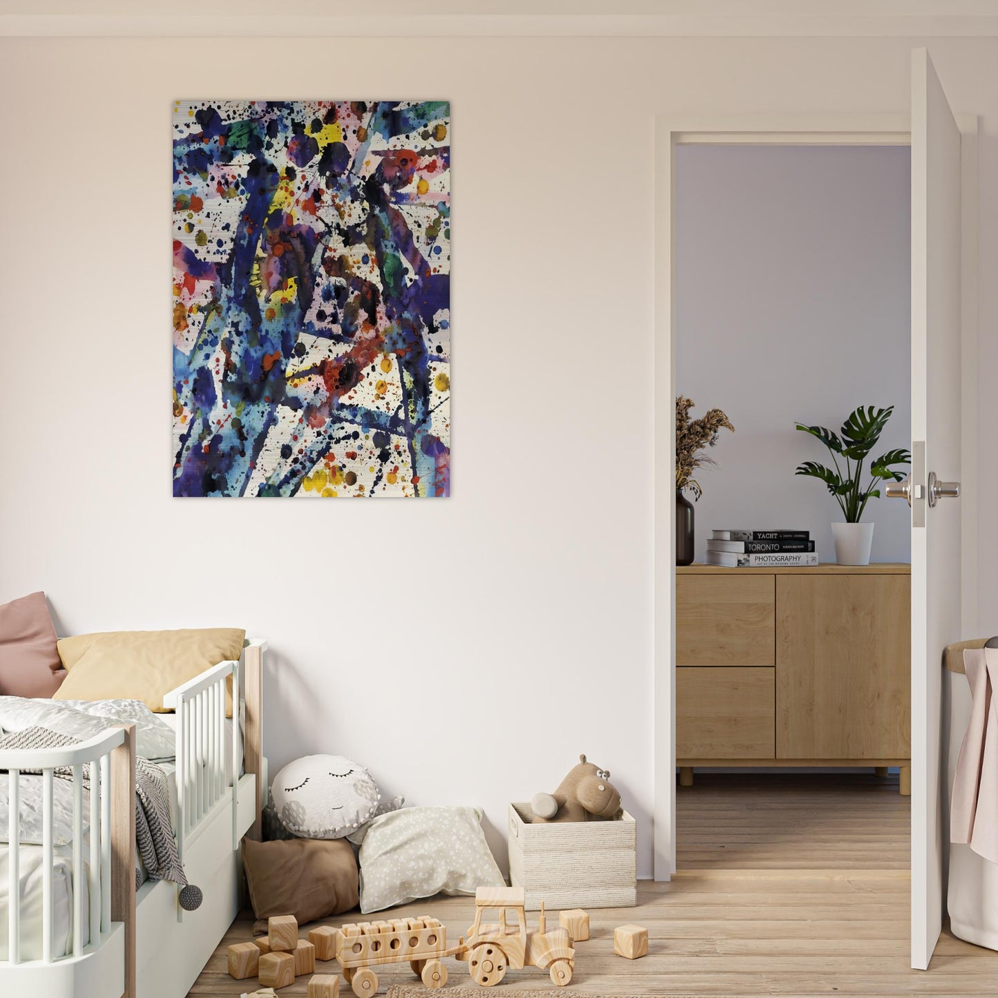 Taches  Untitled  - Sam Francis Brushed Aluminum Print - 70x100 cm / 28x40 inches | Sam Francis Aluminum Print | Sam Francis Prints