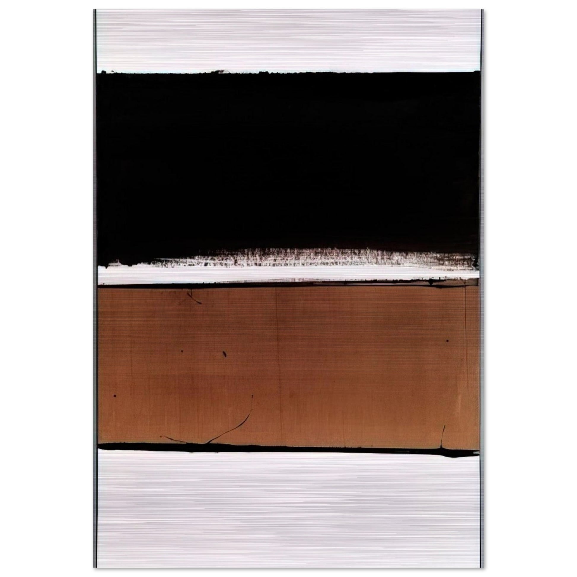 B-Walnut Stain - 1998 - Pierre Soulages Brushed Aluminum Print - 70x100 cm / 28x40 inches | Pierre Soulages Aluminum Print | Pierre Soulages Prints