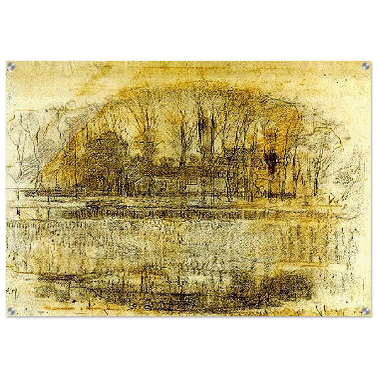 Geinrust Farm, Compositional Study - Piet Mondrian Acrylic Print - 70x100 cm / 28x40″ inches | Piet Mondrian Wall Art | Piet Mondrian Prints