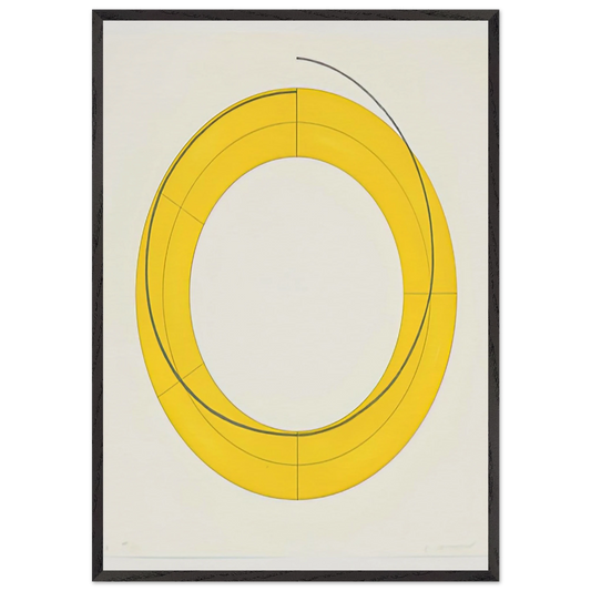 RING A YELLOW 2010 - Robert Mangold Framed Art Print – Black Wooden Frame - Default Title - -Framed Art Print