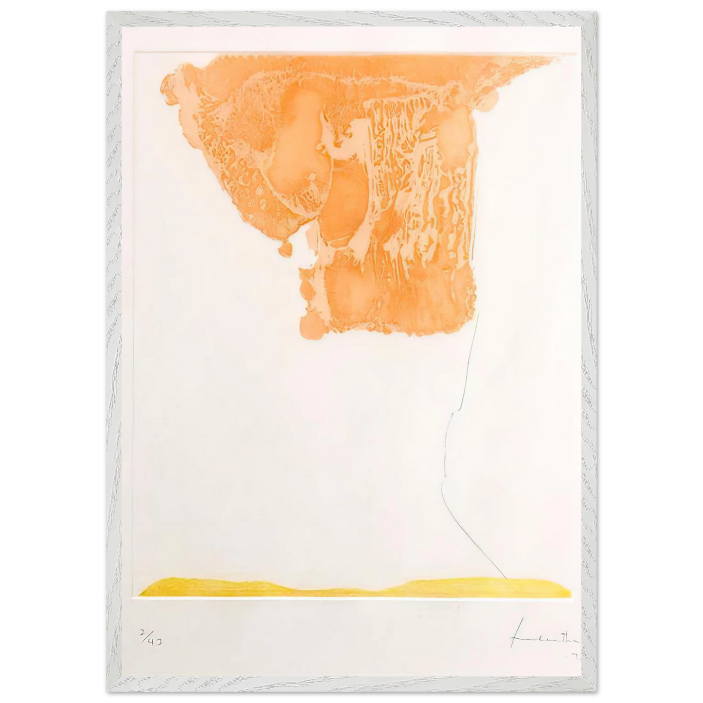 Helen Frankenthaler - Pranzo Italiano - 1973 Wall art - 21x29.7 cm / 8x12" - Premium Wooden Framed Poster With Fine Art Paper - Wood frame