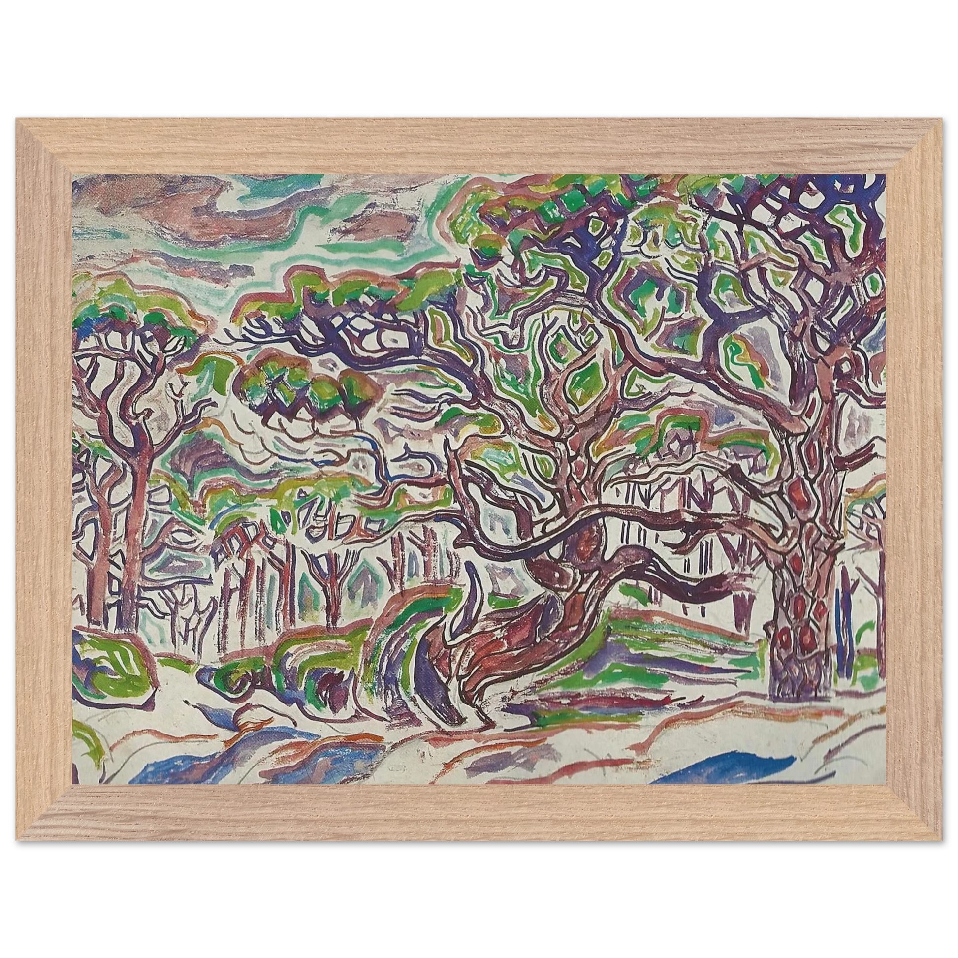 Walter Inglis Anderson - Walter Anderson Wall art - 28x43  cm / XL (11x17 Inches) - Premium Wooden Framed Poster With Fine Art Paper - White frame