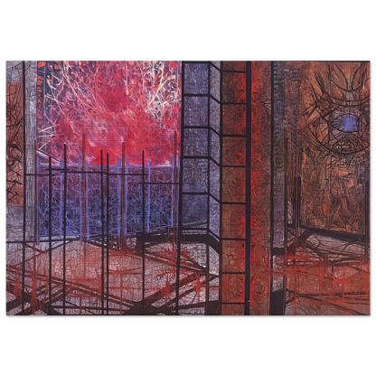 Chronicle - 1964 - Jimmy Ernst Brushed Aluminum Print - 70x100 cm / 28x40 inches | Jimmy Ernst Aluminum Print | Jimmy Ernst Prints