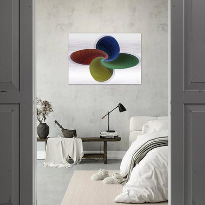 Tower of Fire, parametric model - Abstract Art - Johannes Itten Brushed Aluminum Print - 70x100 cm / 28x40 inches | Johannes Itten Aluminum Print | Johannes Itten Prints