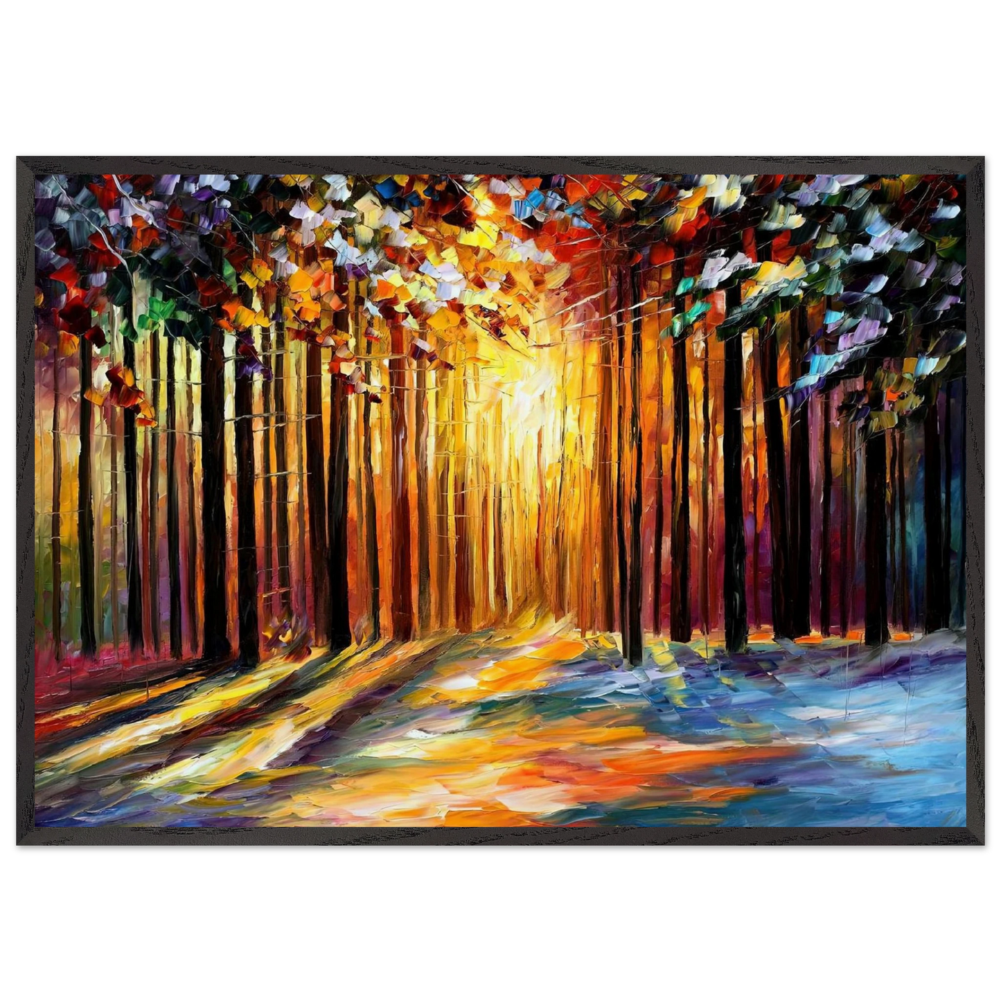 Leonid Afremov N10 - Leonid Afremov Framed Art Print – Black Wooden Frame - Default Title - -Framed Art Print