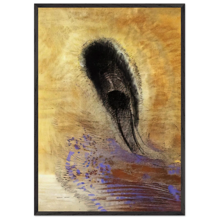 UNDERWATER VISION 1 - Odilon Redon 70x100 cm / 28x40 inches Framed Art Print – Black Wooden Frame