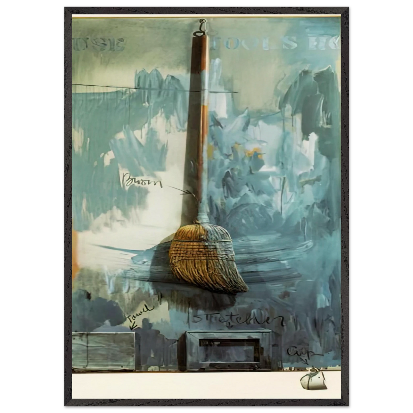 FOOLS HOUSE - Jasper Johns Framed Art Print – Black Wooden Frame - Default Title - -Framed Art Print