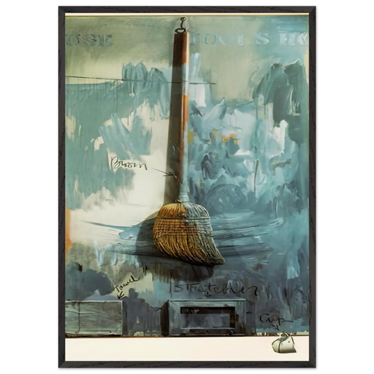 FOOLS HOUSE - Jasper Johns Framed Art Print – Black Wooden Frame - Default Title - -Framed Art Print