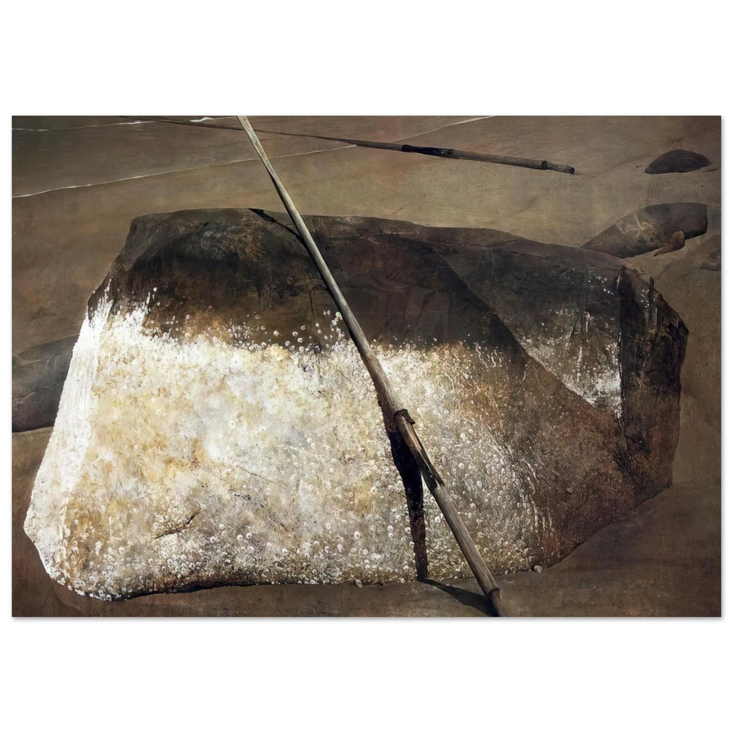 Andrew Wyeth - NOT DETECTED 38 Wall Art - 30x40 cm / 12x16 inches - Premium Wooden Framed Poster With Fine Art Paper - White frame