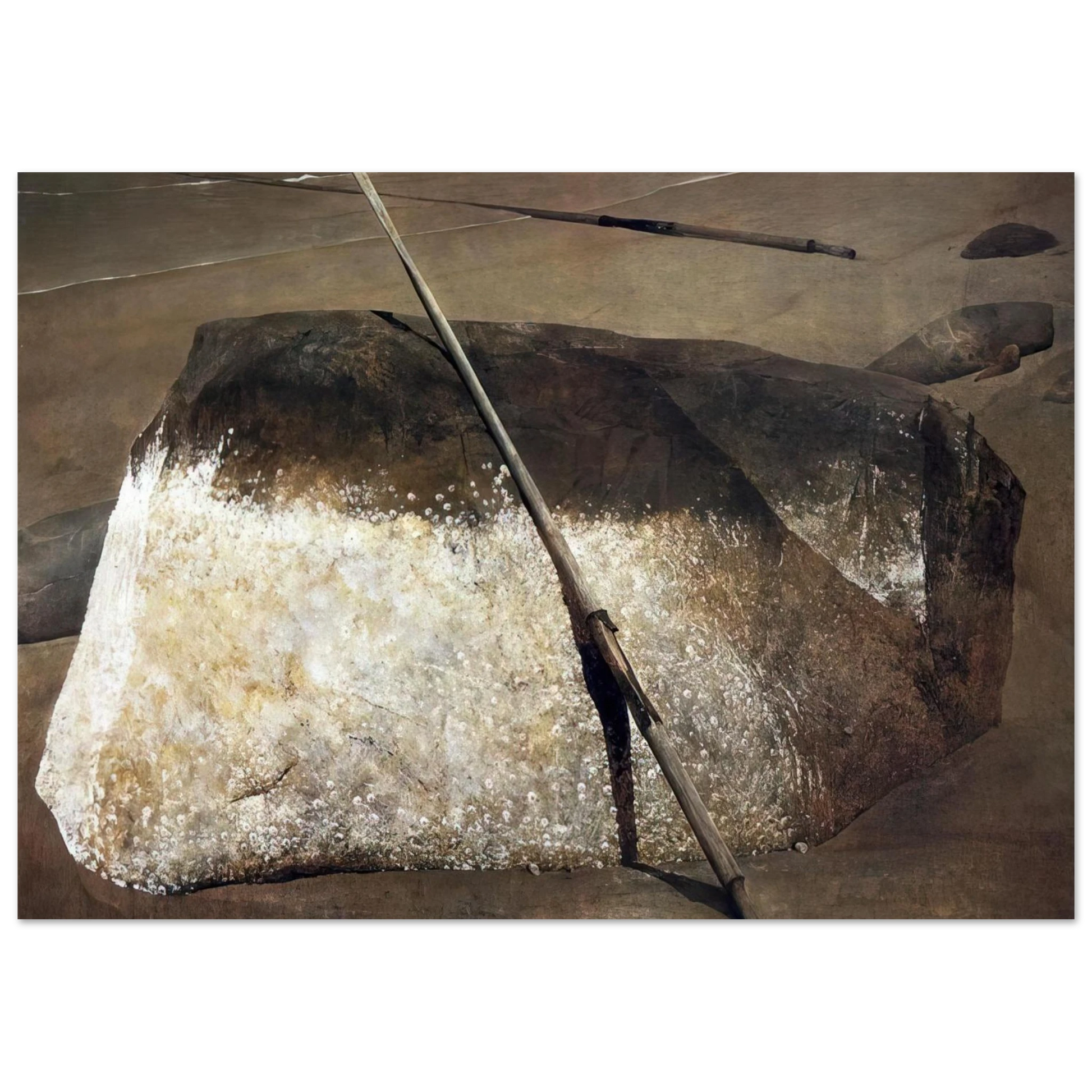 Andrew Wyeth - NOT DETECTED 38 Wall Art - 30x40 cm / 12x16 inches - Premium Wooden Framed Poster With Fine Art Paper - White frame