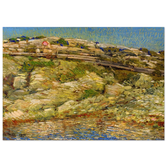 Walk Around the Island - Childe Hassam Brushed Aluminum Print - 70x100 cm / 28x40 inches | Childe Hassam Aluminum Print | Childe Hassam Prints