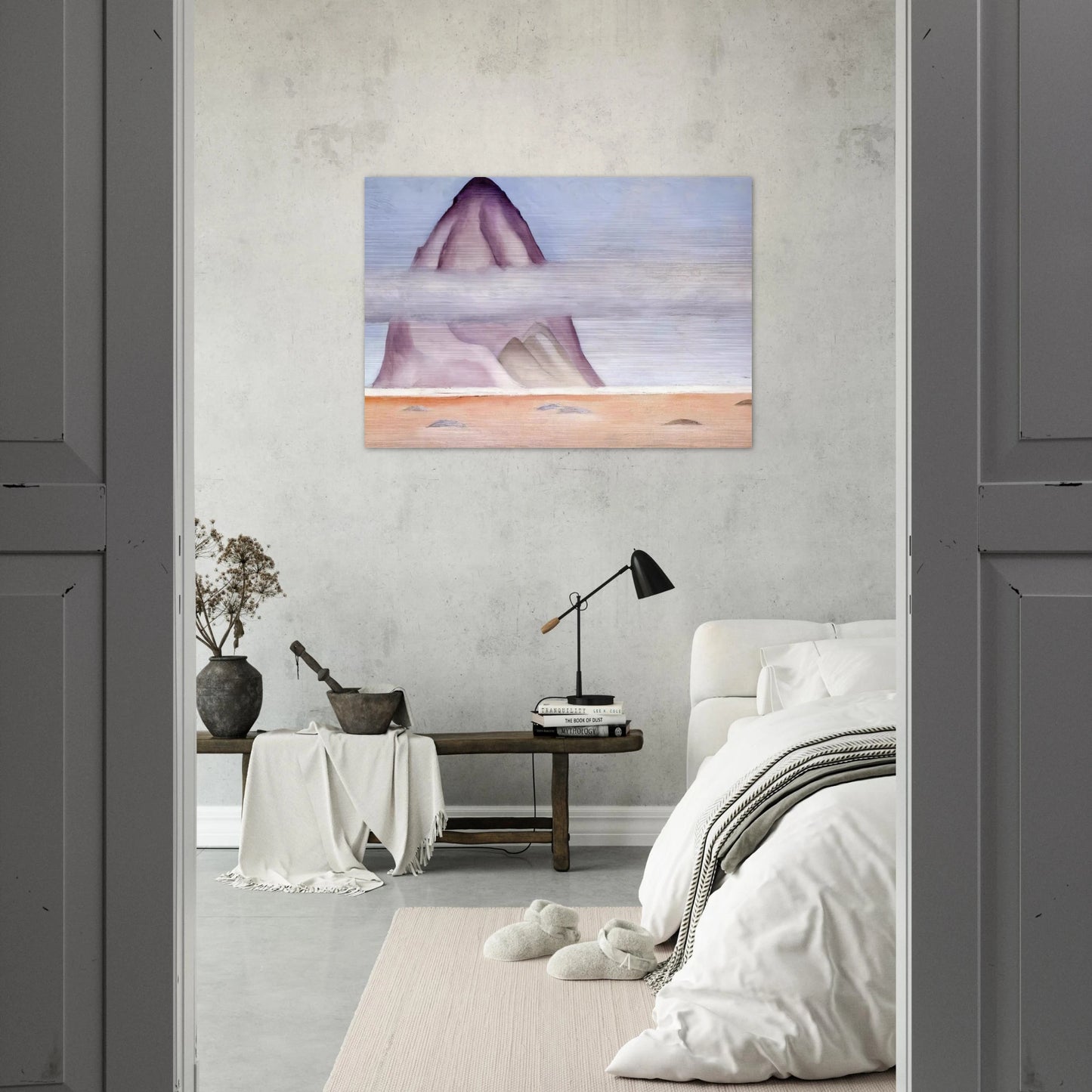Misty - A Memory - Georgia O'Keeffe Brushed Aluminum Print - 70x100 cm / 28x40 inches | Georgia O'Keeffe Aluminum Print | Georgia O'Keeffe Prints