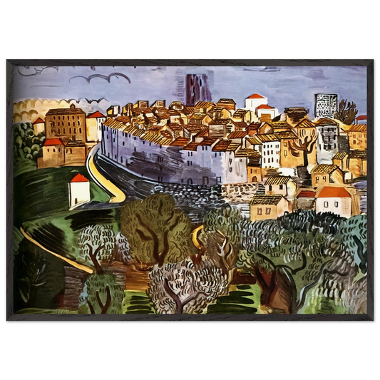 VENCE 1923 - Raoul Dufy Framed Art Print – Black Wooden Frame - Default Title - -Framed Art Print