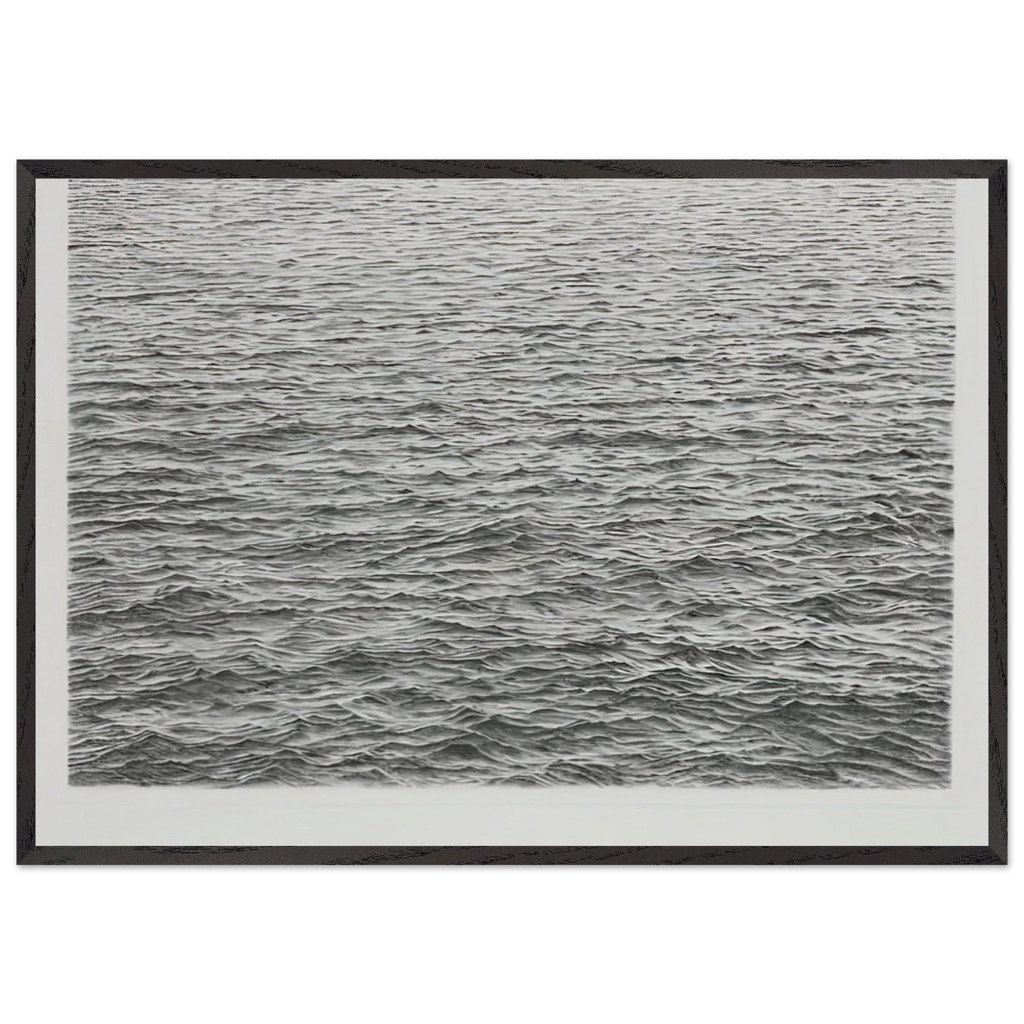 DRYPOINT OCEAN SURFACE 1983 - Vija Celmins Framed Art Print – Black Wooden Frame - Default Title - -Framed Art Print