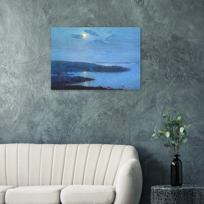 Moonlight - Childe Hassam Brushed Aluminum Print - 70x100 cm / 28x40 inches | Childe Hassam Aluminum Print | Childe Hassam Prints