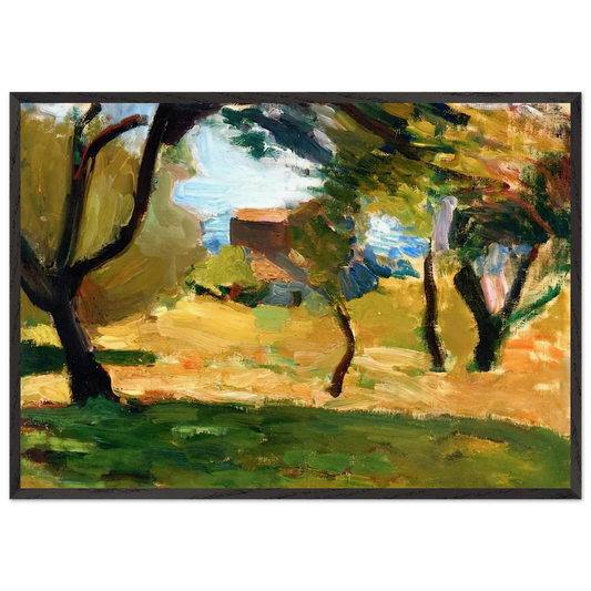 CORSICAN LANDSCAPE 1898 1 - Henri Matisse 70x100 cm / 28x40 inches Framed Art Print – Black Wooden Frame