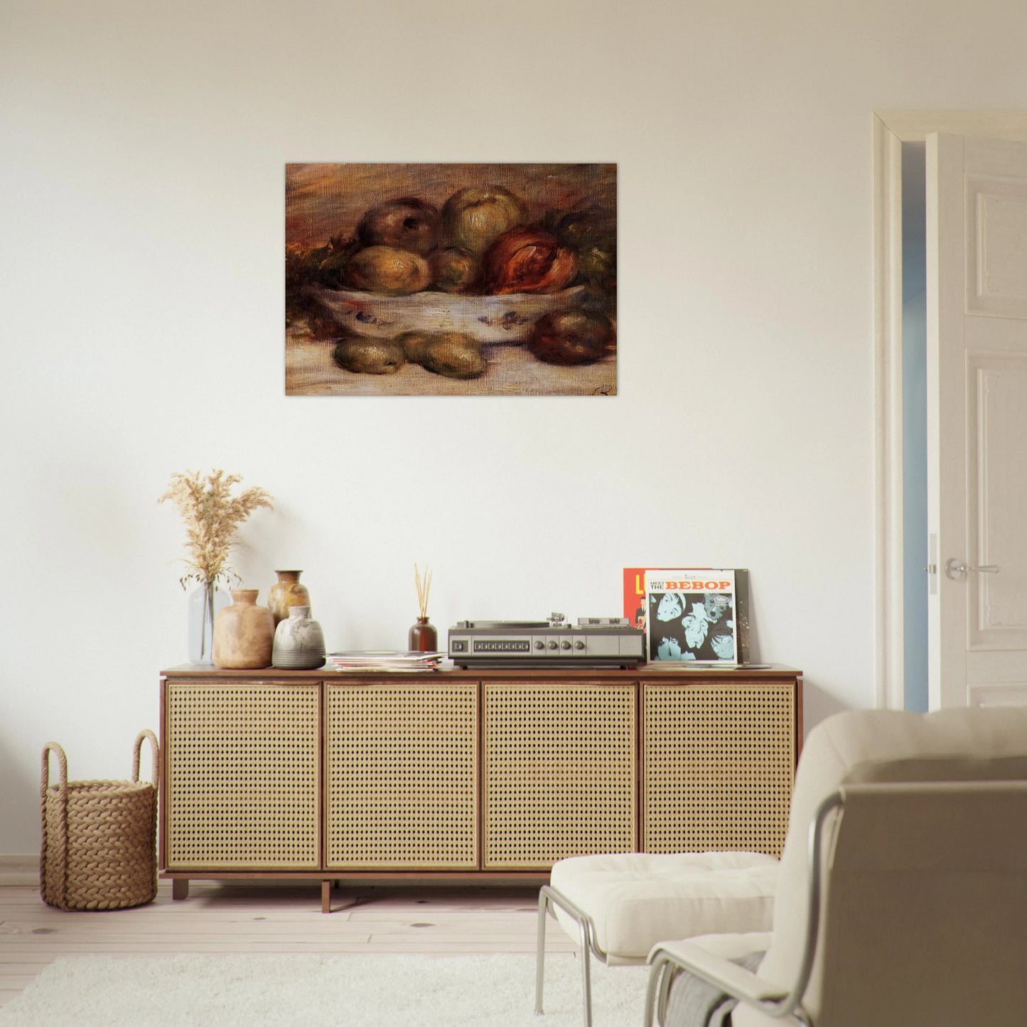 Still Life with Fruit - Pierre-Auguste Renoir Brushed Aluminum Print - 70x100 cm / 28x40 inches | Pierre-Auguste Renoir Aluminum Print | Pierre-Auguste Renoir Prints