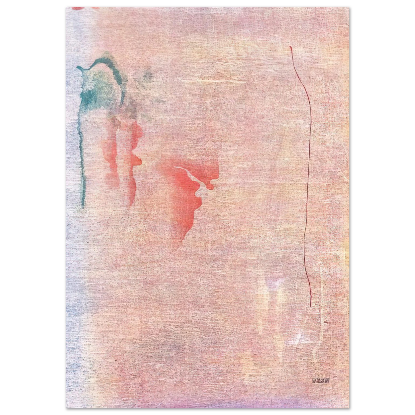 Helen Frankenthaler - Cedar Hill - 1983 Wall art - 27x35 cm / 11x14 inches - Premium Wooden Framed Poster With Fine Art Paper - Black frame