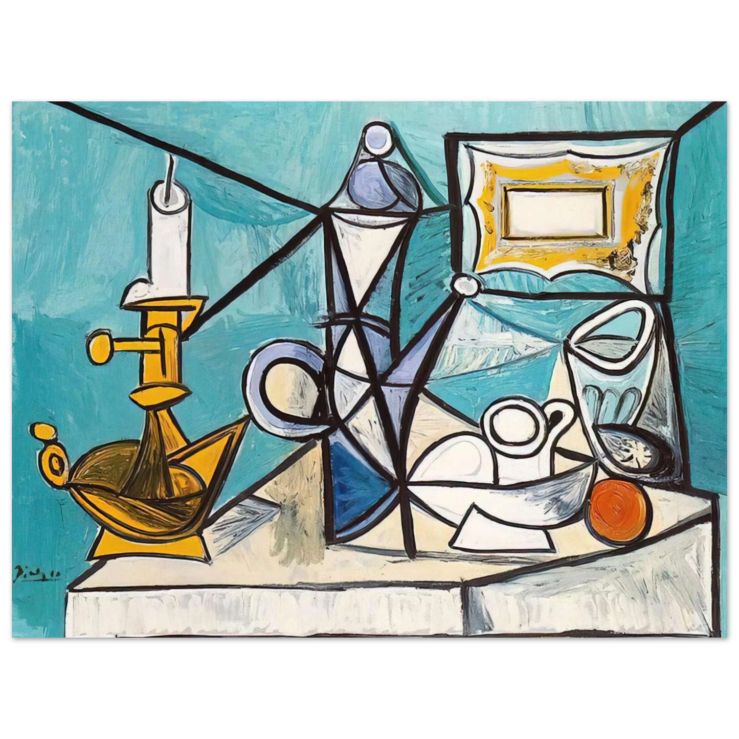 Pablo Picasso - Still life with lamp - 1944 Fine Art Poster - Default Title