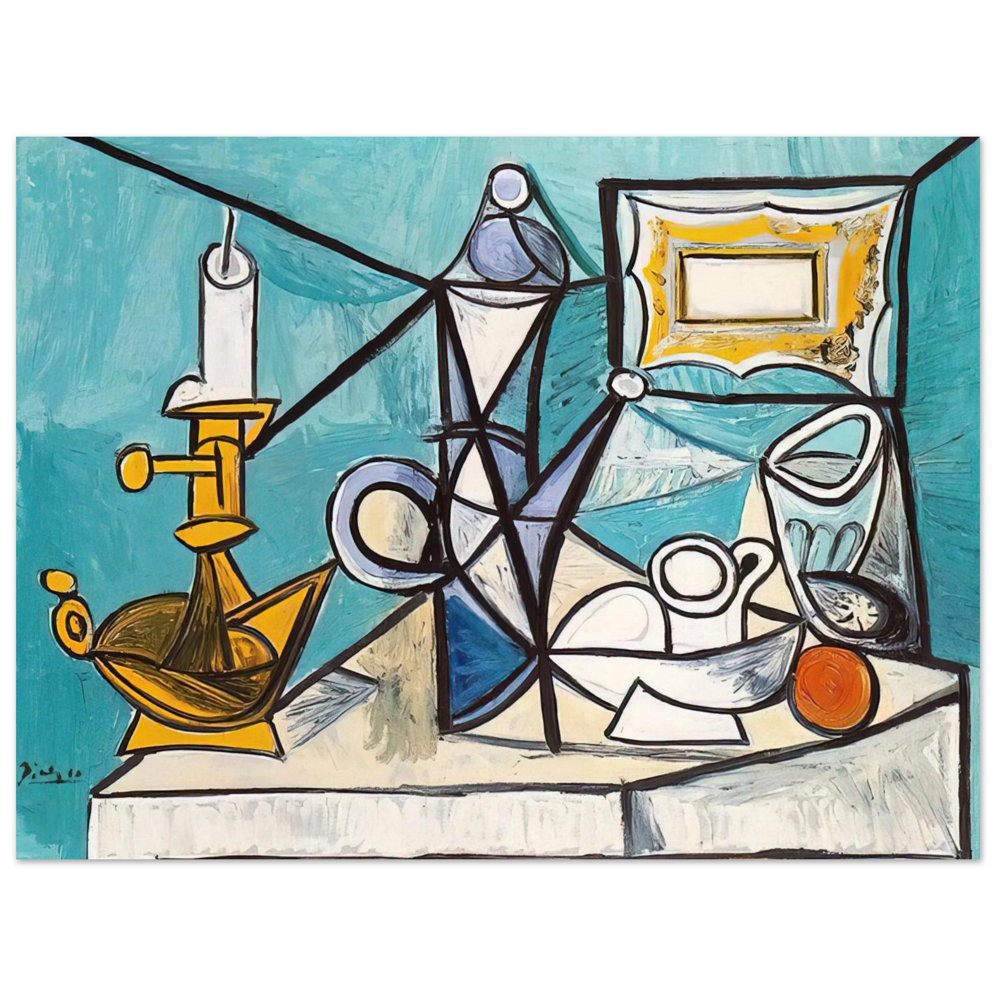 Pablo Picasso - Still life with lamp - 1944 Fine Art Poster - Default Title
