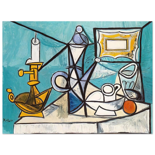Pablo Picasso - Still life with lamp - 1944 Fine Art Poster - Default Title