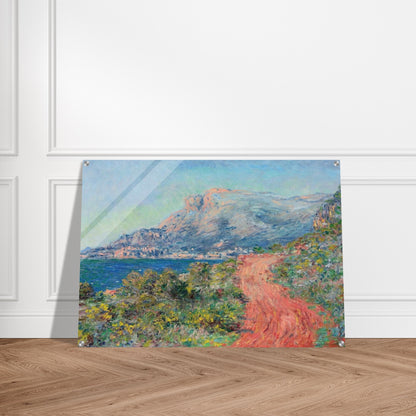 The Red Road near Menton - claude monet Acrylic Print - 70x100 cm / 28x40″ inches
