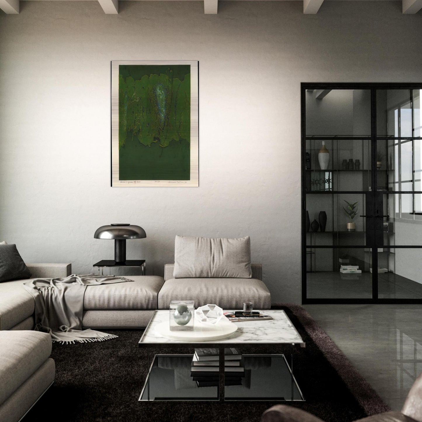 Winter in Green - 1970 - Hiroyuki Tajima Brushed Aluminum Print - 70x100 cm / 28x40 inches | Hiroyuki Tajima Aluminum Print | Hiroyuki Tajima Prints