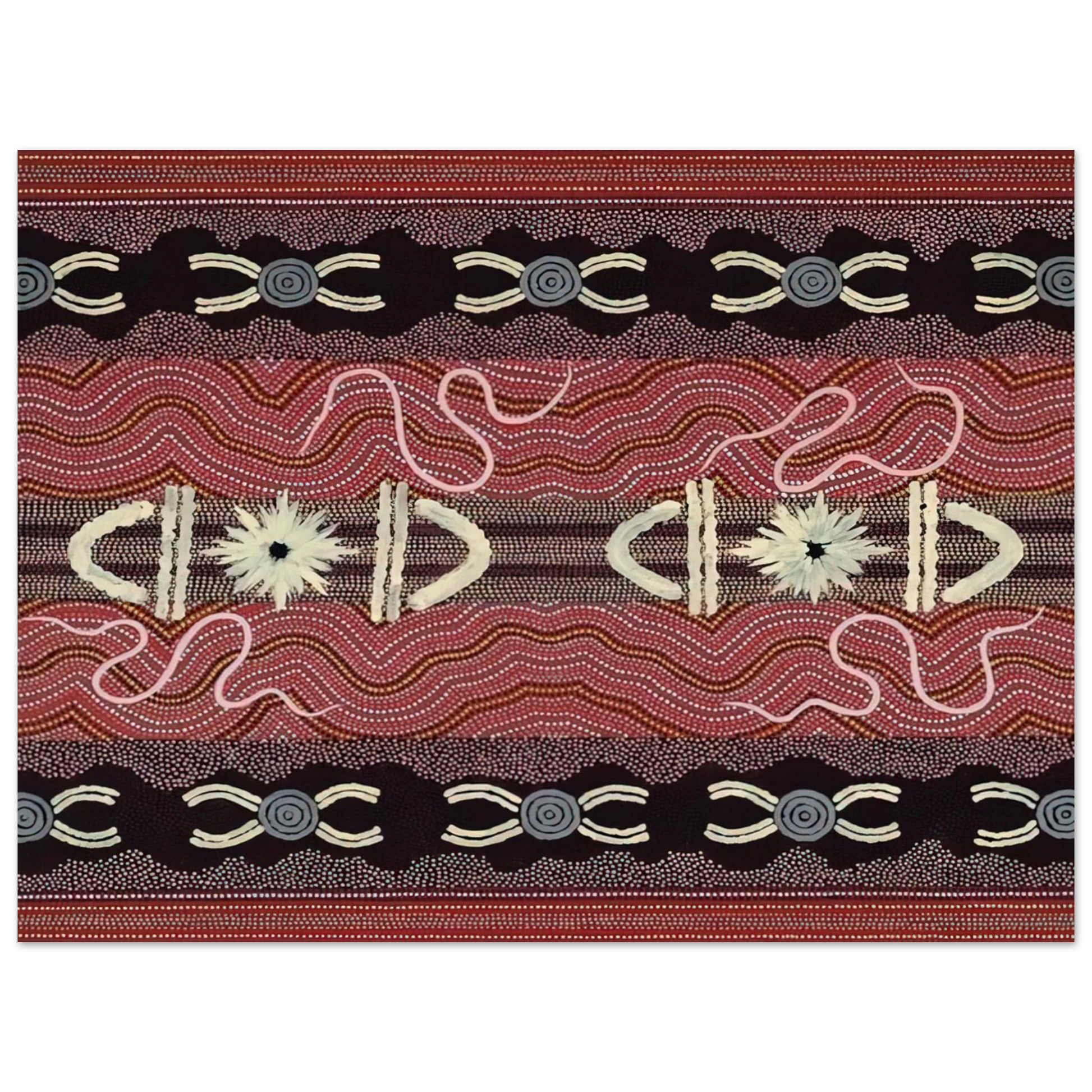 Clifford Possum Tjapaltjarri - Men's Initiation, Spider Dreaming - 1999 Fine Art Poster - Default Title