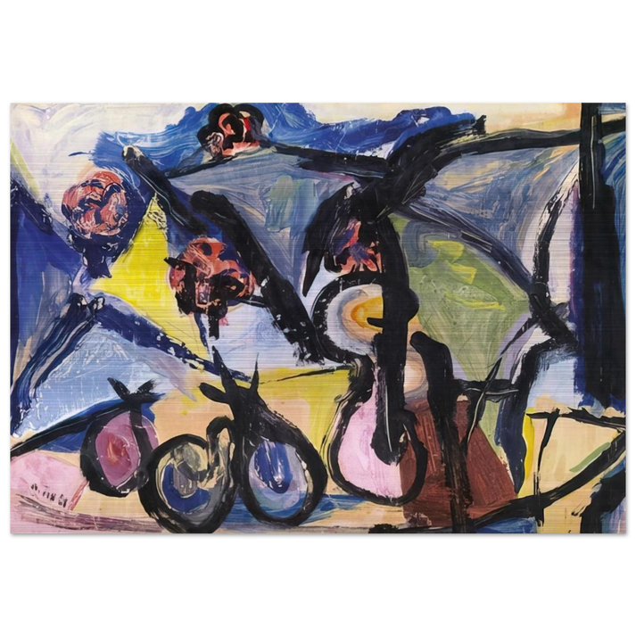 Abstract Still Life - 1950 - Walasse Ting Brushed Aluminum Print - 70x100 cm / 28x40 inches | Walasse Ting Aluminum Print | Walasse Ting Prints