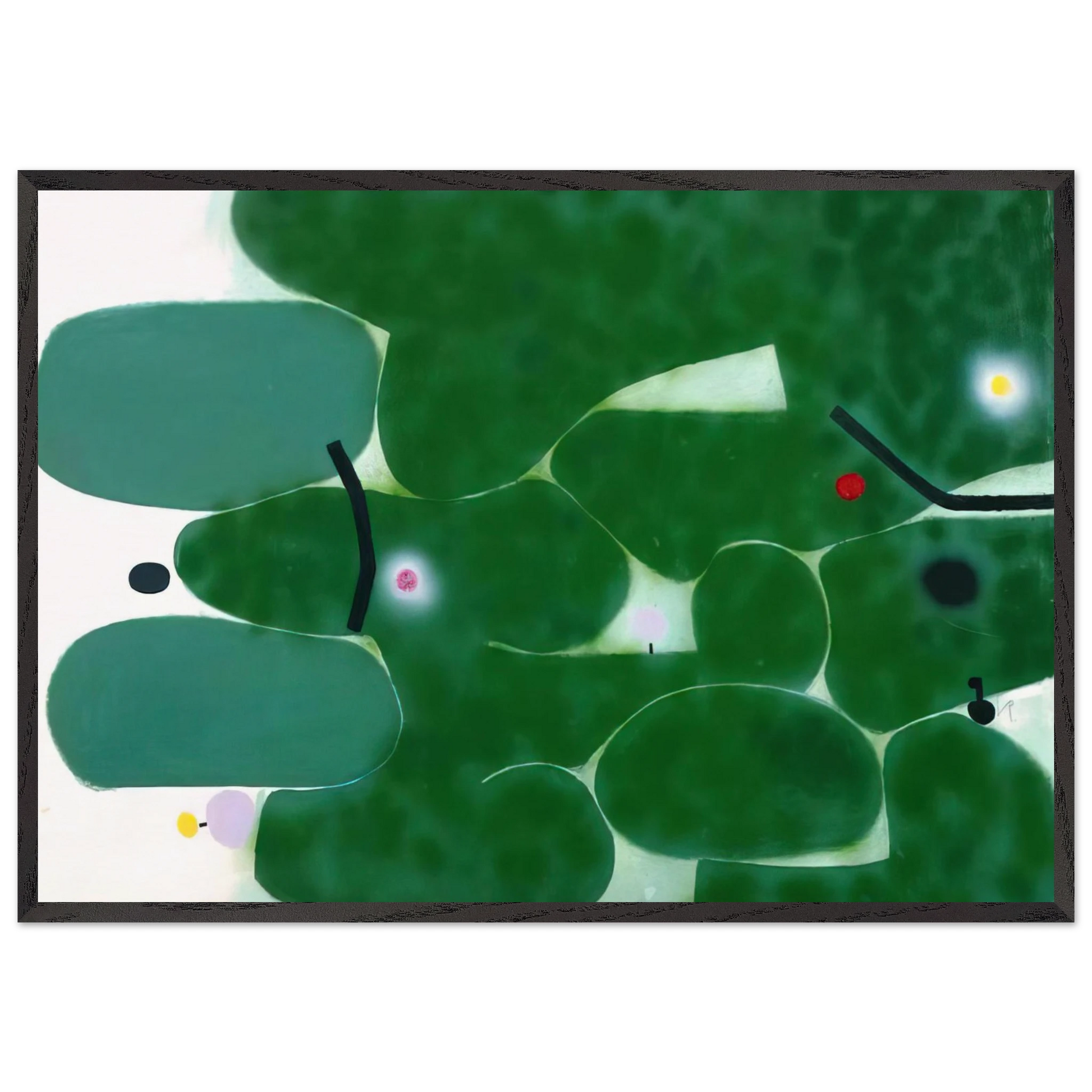 THE GREEN EARTH 1980 - Victor Pasmore Framed Art Print – Black Wooden Frame - Default Title - -Framed Art Print