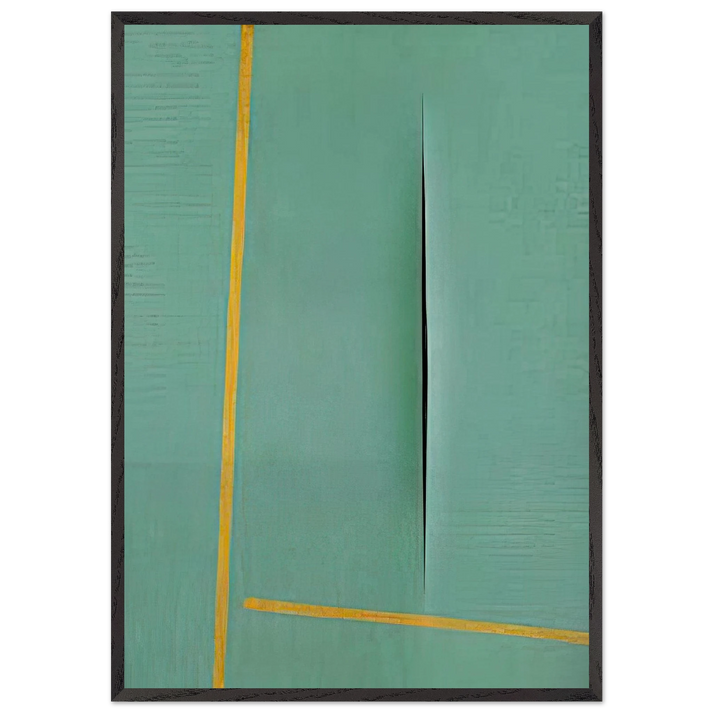 Concept Spatiale - 1964 - Lucio Fontana 70x100 cm / 28x40 inches Framed Art Print – Black Wooden Frame
