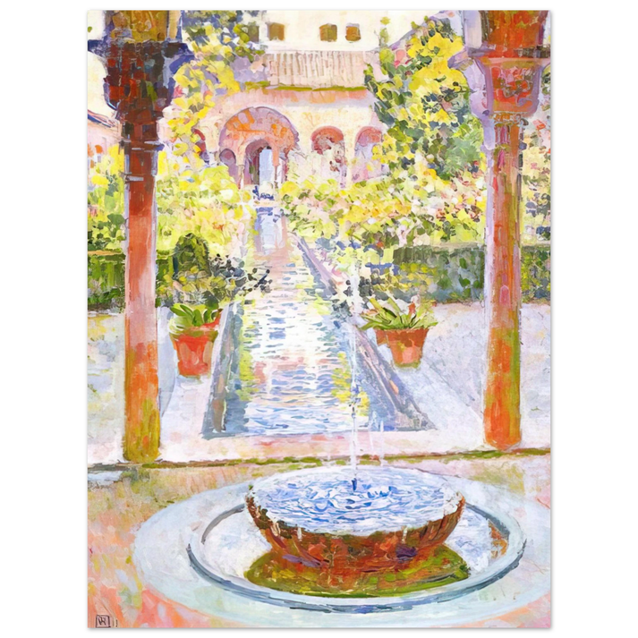Theo van Rysselberghe - THE GARDENS OF GENERALIFE IN GRENADA 1913  75x100 cm / 30x40inches Fine Art Poster