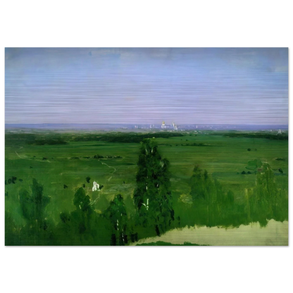 View on Moscow from Sparrow Hills - Arkhyp Kuindzhi Brushed Aluminum Print - 70x100 cm / 28x40 inches | Arkhyp Kuindzhi Aluminum Print | Arkhyp Kuindzhi Prints