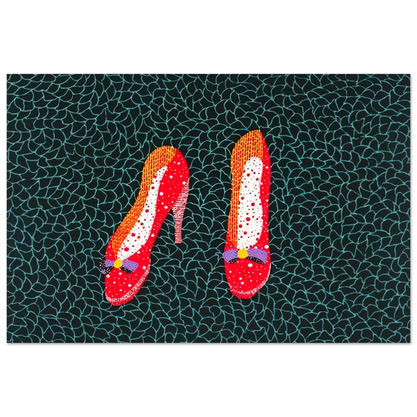 Yayoi Kusama - SHOES 1985 Fine Art Poster - 75x100 cm / 30x40 inches