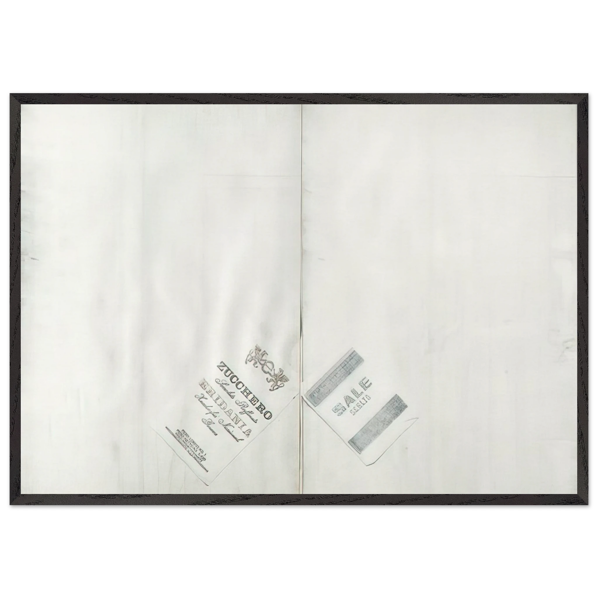 DA ALIGHIERO NATI A GUIDO BOETTI 1986 - Alighiero Boetti Framed Art Print – Black Wooden Frame - Default Title - -Framed Art Print