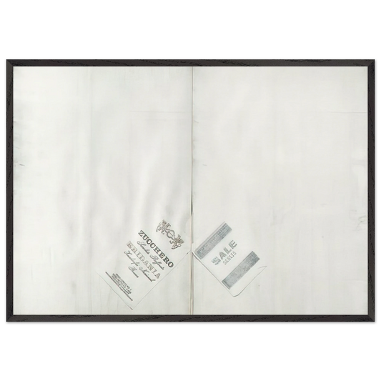 DA ALIGHIERO NATI A GUIDO BOETTI 1986 - Alighiero Boetti Framed Art Print – Black Wooden Frame - Default Title - -Framed Art Print