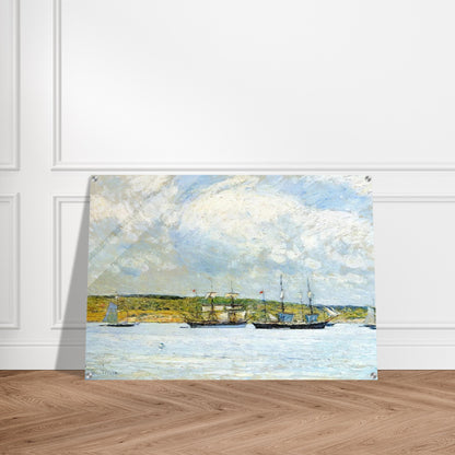 A Parade of Boats - Childe Hassam Acrylic Print - 70x100 cm / 28x40″ inches