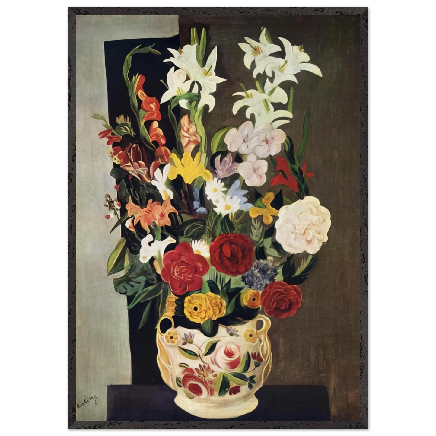 NOT IDENTIFIED 11 N2 - Moise Kisling Framed Art Print – Black Wooden Frame - Default Title - -Framed Art Print