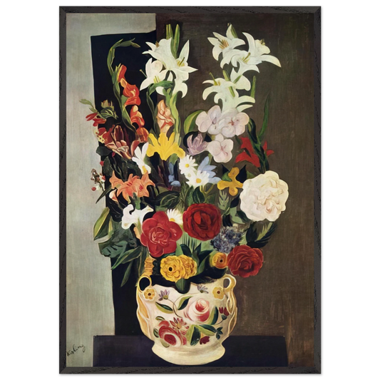 NOT IDENTIFIED 11 N2 - Moise Kisling 70x100 cm / 28x40 inches Framed Art Print – Black Wooden Frame