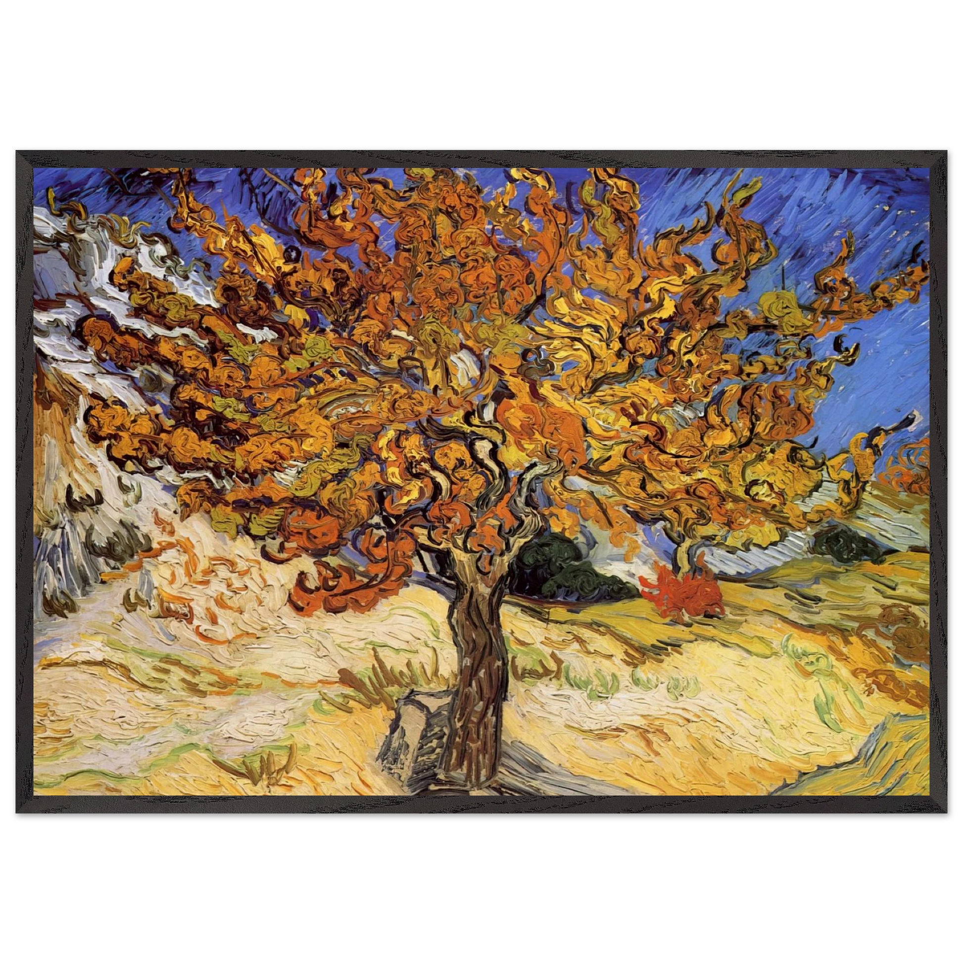 Mulberry Tree - Vincent van Gogh Framed Art Print – Black Wooden Frame - Default Title - -Framed Art Print