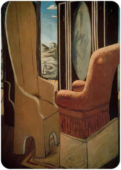 FURNITURE IN THE VALLEY By Giorgio de Chirico Pack of 10 Post Cards | Giorgio de Chirico Post Cards | A6 (10.5 x 14.8 cm) - 4.1 x 5.8 inches