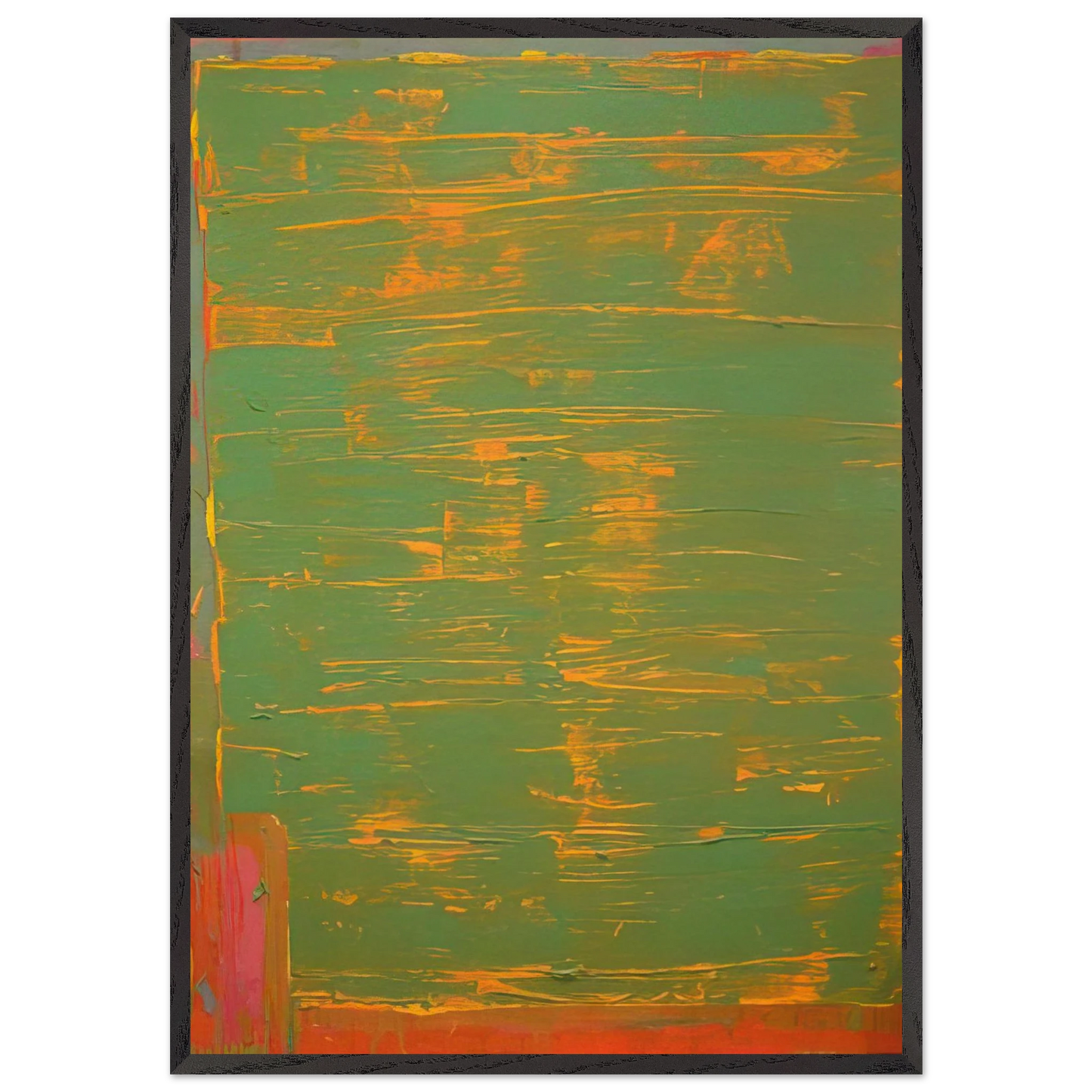 22874 - 1974 - John Hoyland Framed Art Print – Black Wooden Frame - Default Title - -Framed Art Print