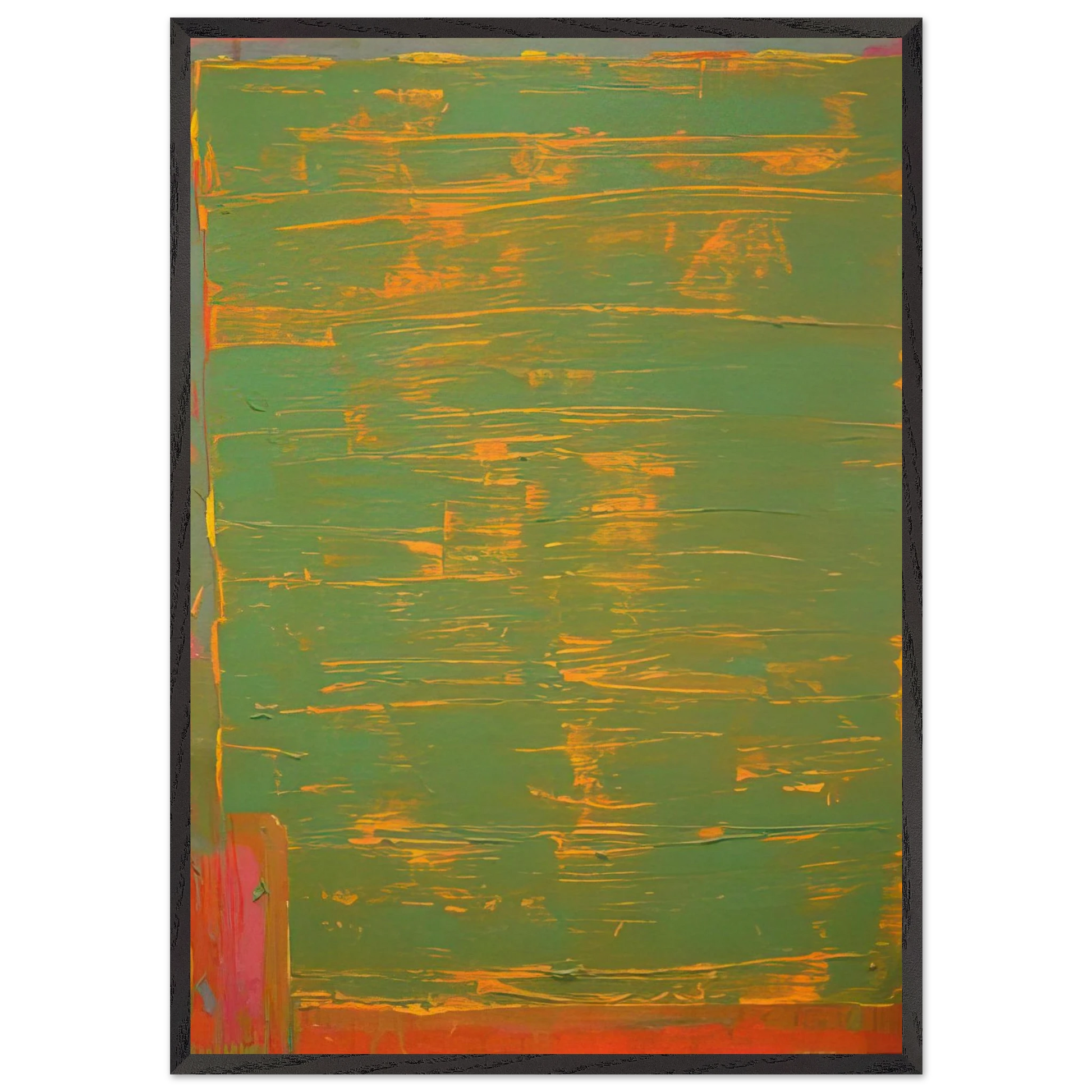 22874 - 1974 - John Hoyland Framed Art Print – Black Wooden Frame - Default Title - -Framed Art Print