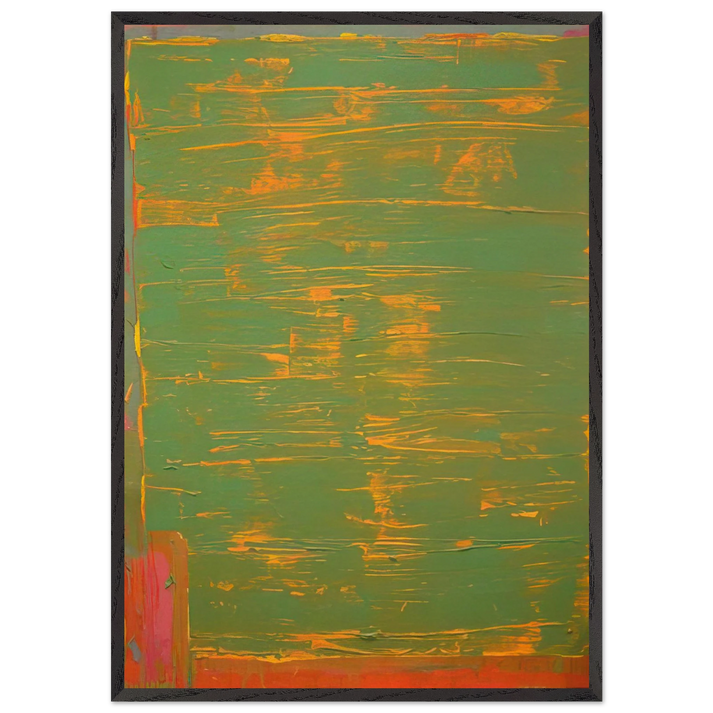 22874 - 1974 - John Hoyland 70x100 cm / 28x40 inches Framed Art Print – Black Wooden Frame