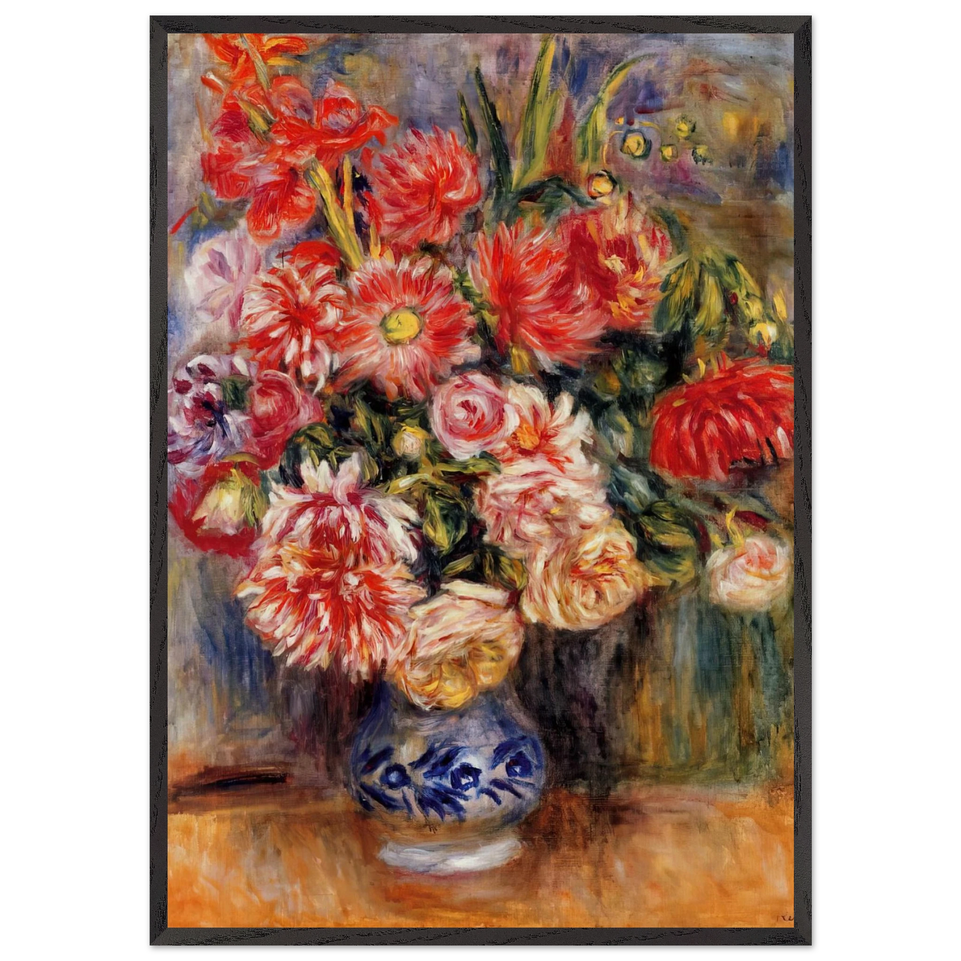Bouquet N3 - Pierre-Auguste Renoir Framed Art Print – Black Wooden Frame - Default Title - -Framed Art Print