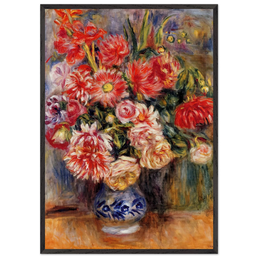 Bouquet N3 - Pierre-Auguste Renoir 70x100 cm / 28x40 inches Framed Art Print – Black Wooden Frame