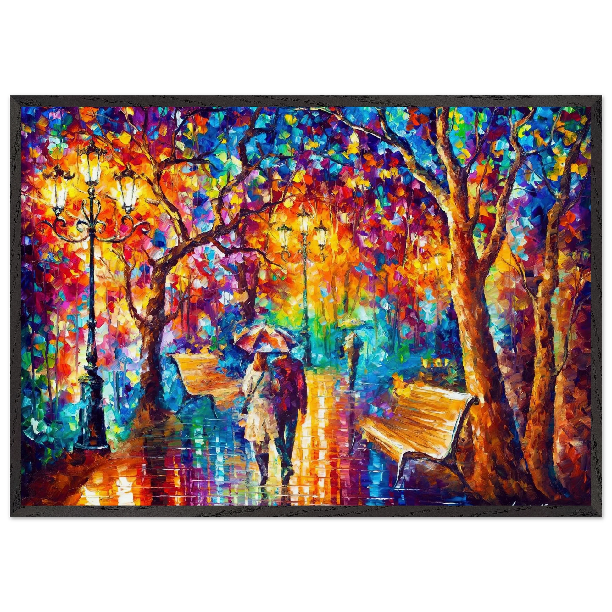 Leonid Afremov N4 - Leonid Afremov Framed Art Print – Black Wooden Frame - Default Title - -Framed Art Print