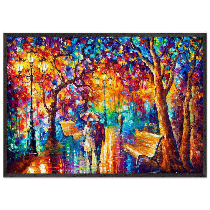Leonid Afremov N4 - Leonid Afremov 70x100 cm / 28x40 inches Framed Art Print – Black Wooden Frame