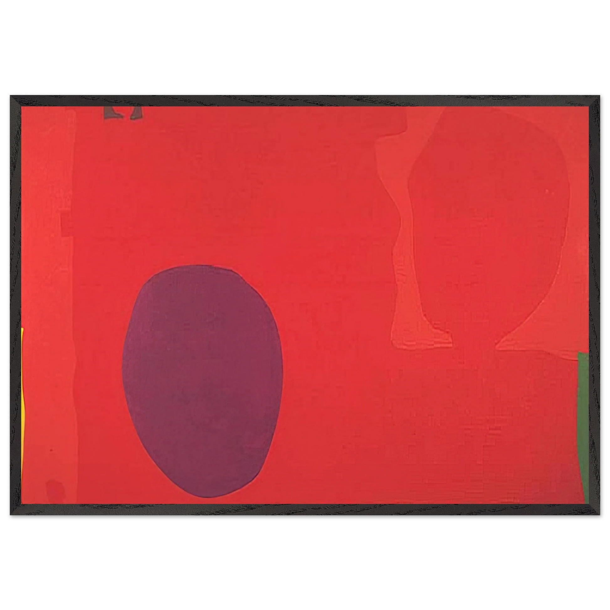 Cadmium with Violet Scarlet Emerald Lemon and Venetian - 1969 - Patrick Heron Framed Art Print – Black Wooden Frame - Default Title - -Framed Art Print